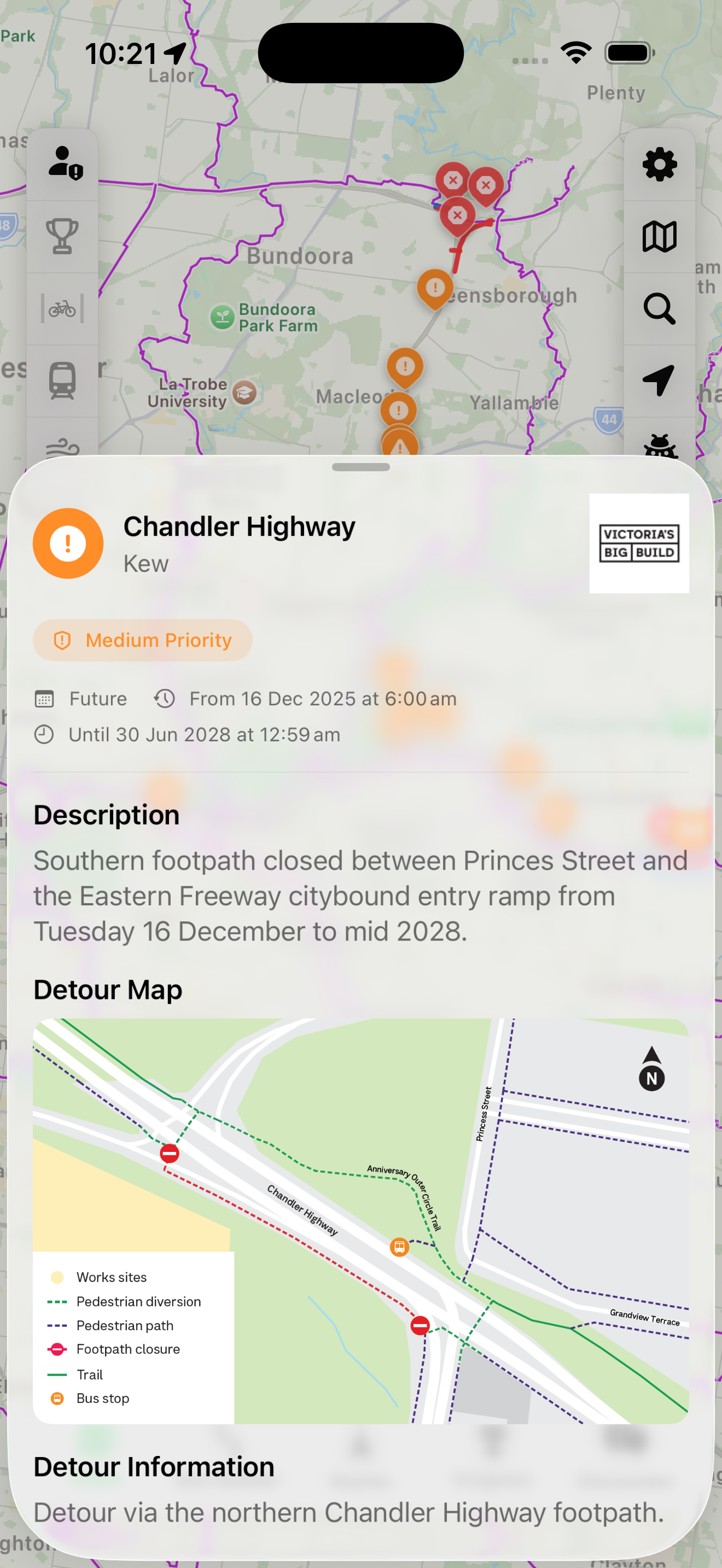 Detour maps